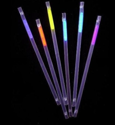 Bar Favourits Boisson en plastique Paille lumineuse 6-8 heures Rouge/Jaune/Bleu/Verde/Rose/Orange